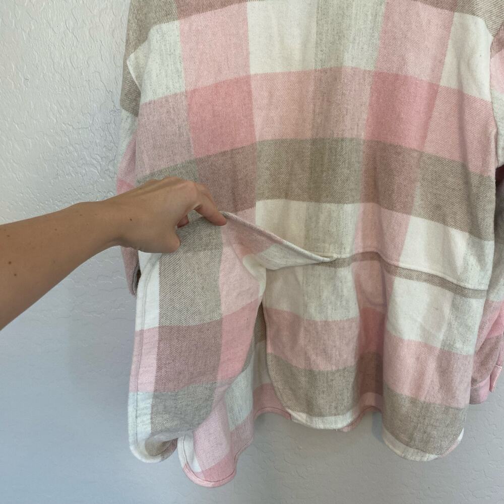 Coldwater Creek Wool Blend Shacket Womens Size XXL 2XL Fall Cozy Flannel Plaid - Picture 3 of 4